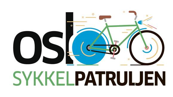 Tegnet bilde av sykkel med logo